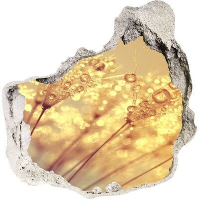 Autocollant à effet 3d trou Prairies dorées au soleil