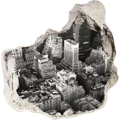 Autocollant à effet 3d trou Vue de la jungle urbaine