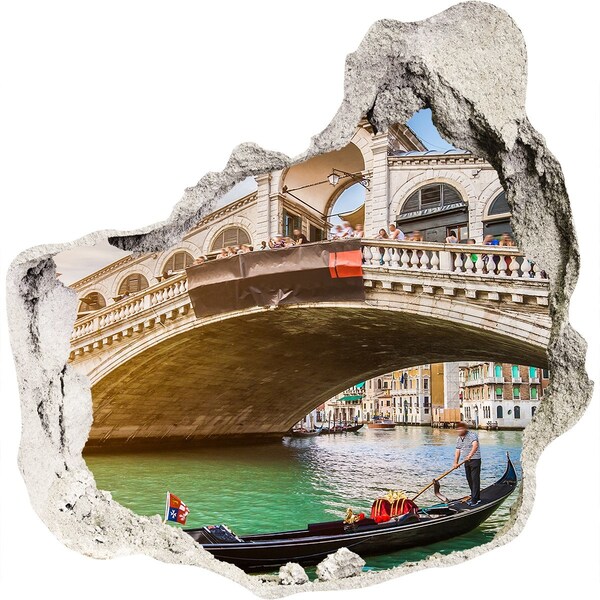 Autocollant mural trou Le pont du Rialto à Venise