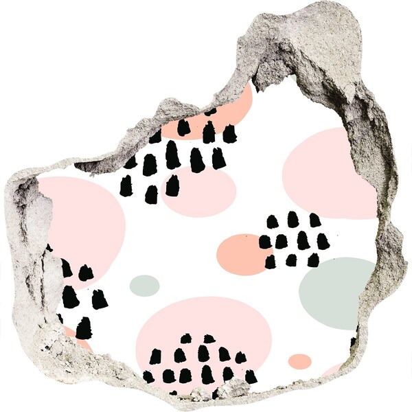 Autocollant mural trou Un trou dans le mur avec des taches colorées