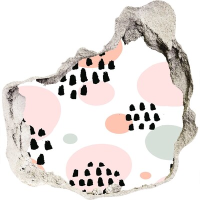 Autocollant mural trou Un trou dans le mur avec des taches colorées
