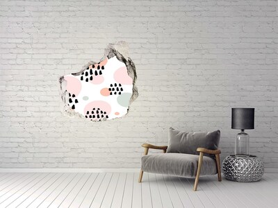 Autocollant mural trou Un trou dans le mur avec des taches colorées