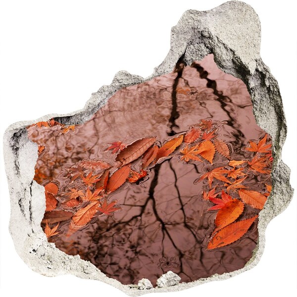 Sticker mural effet trou surface de l'eau en automne