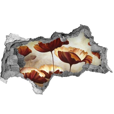 Sticker trou dans le mur Un rêve floral dans un mur en ruine