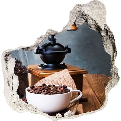 Sticker mural effet trou Café dans un café à domicile