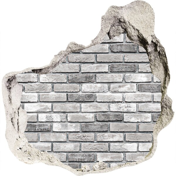 Sticker mural effet trou Un mur de briques en ruine