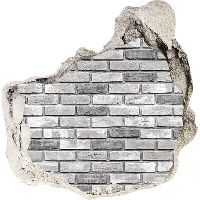 Sticker mural effet trou Un mur de briques en ruine