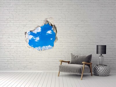 Sticker mural effet trou Ciel bleu avec des nuages