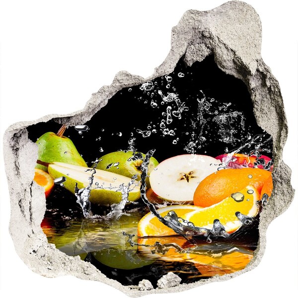 Sticker mural effet trou Un petit paradis fruité caché dans un mur