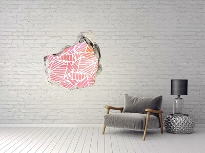Sticker mural effet trou Motif de feuilles tropicales
