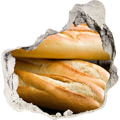 Autocollant à effet 3d trou Baguettes fraîches dans le mur