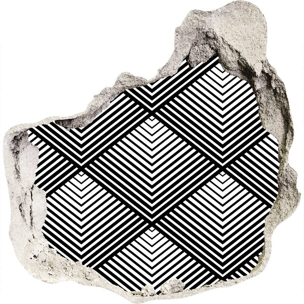 Sticker mural effet trou Géométrie dans les déchets