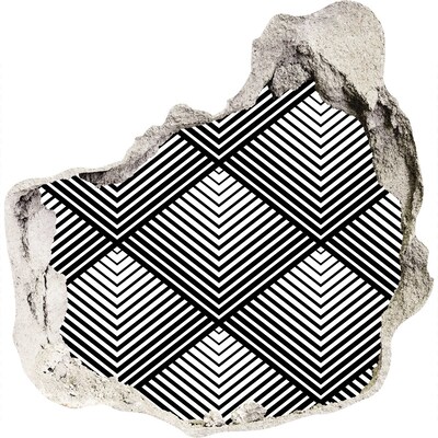 Sticker mural effet trou Géométrie dans les déchets