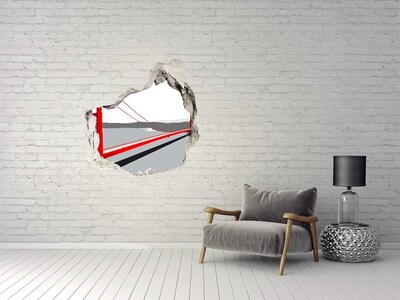 Sticker mural effet trou Le Golden Gate Bridge en Californie