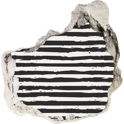 Autocollant mural trou Mur en ruine avec des rayures