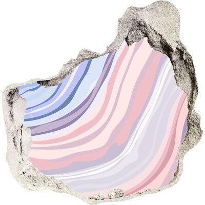 Autocollant à effet 3d trou trou coloré dans le mur