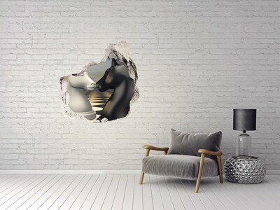 Autocollant à effet 3d trou Confrontation aux échecs