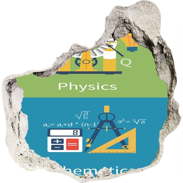Autocollant mural trou La science en action