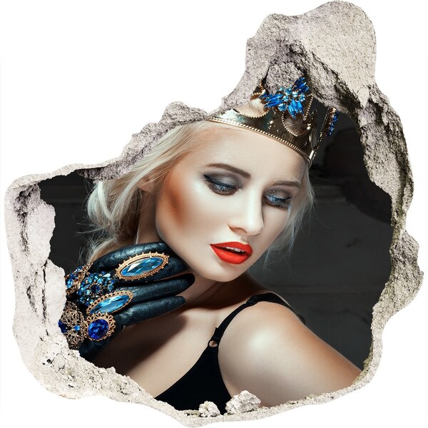 Autocollant à effet 3d trou Princesse dans les ruines