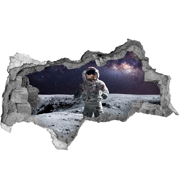 Autocollant mural trou Astronaute sur la Lune