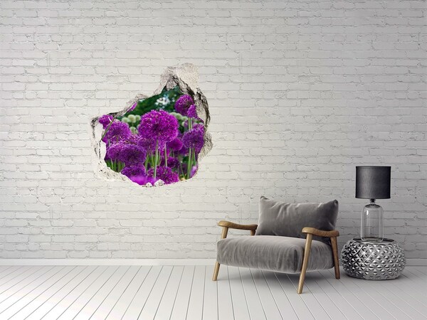 Autocollant à effet 3d trou Un paradis floral aux nuances de violet