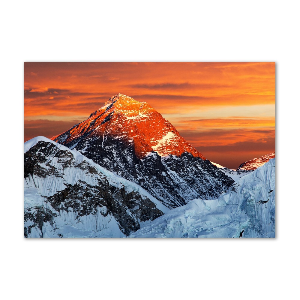 Tableau sur verre acrylique Sommet de l'Everest