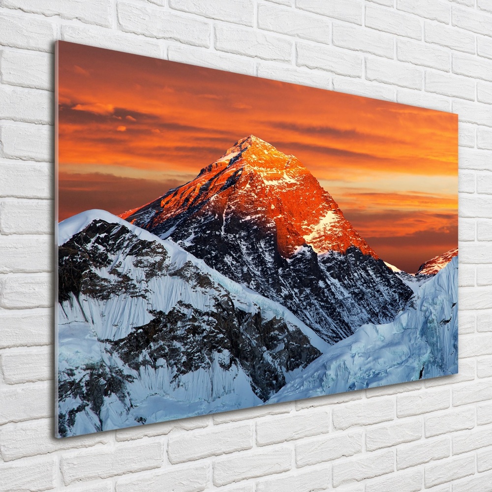 Tableau sur verre acrylique Sommet de l'Everest