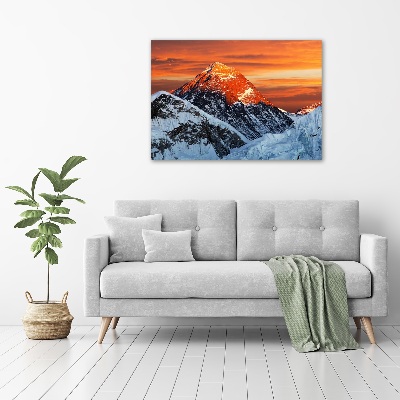 Tableau sur verre acrylique Sommet de l'Everest