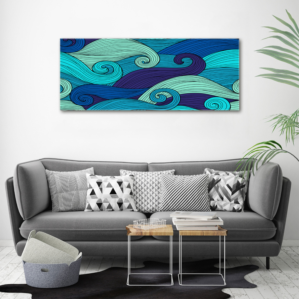 Acrylique tableau Vagues abstraites