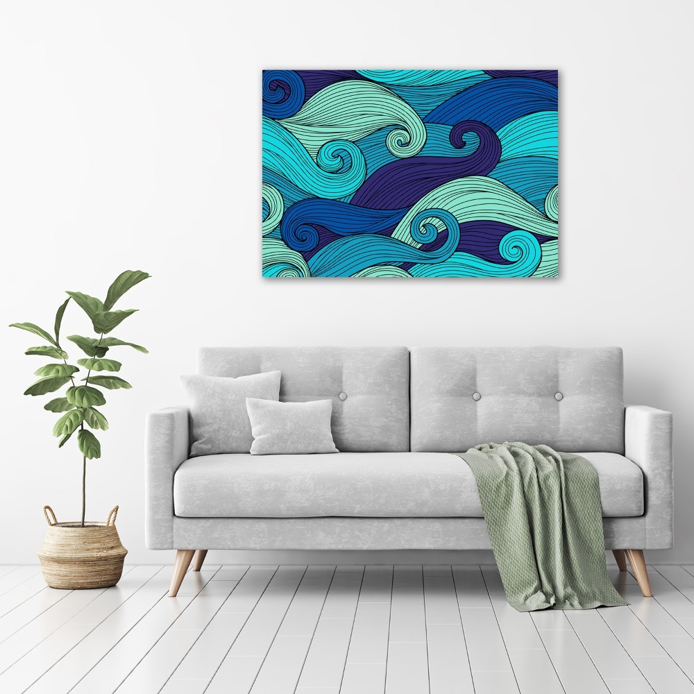 Acrylique tableau Vagues abstraites