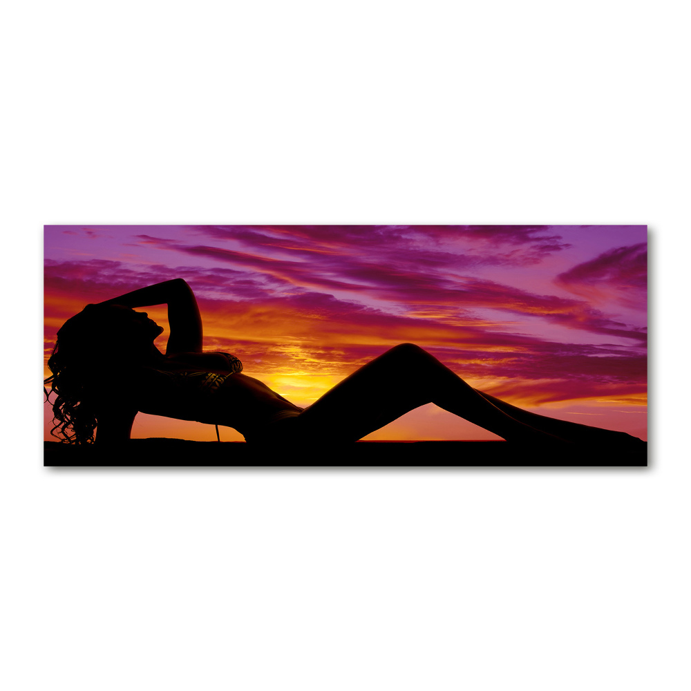 Tableau sur verre acrylique Silhouette de femme