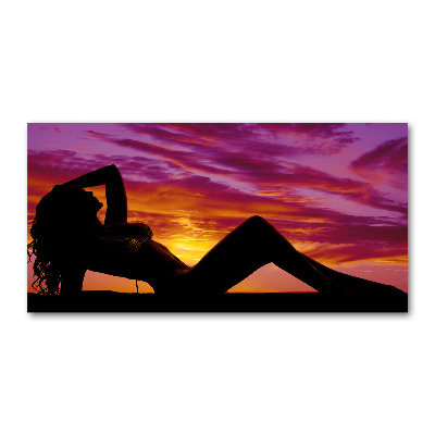 Tableau sur verre acrylique Silhouette de femme