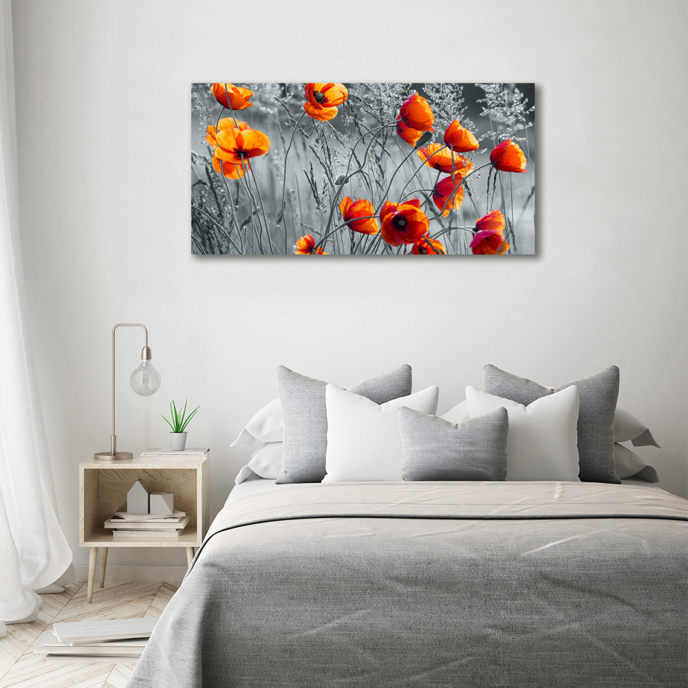 Tableau acrylique Coquelicots des champs