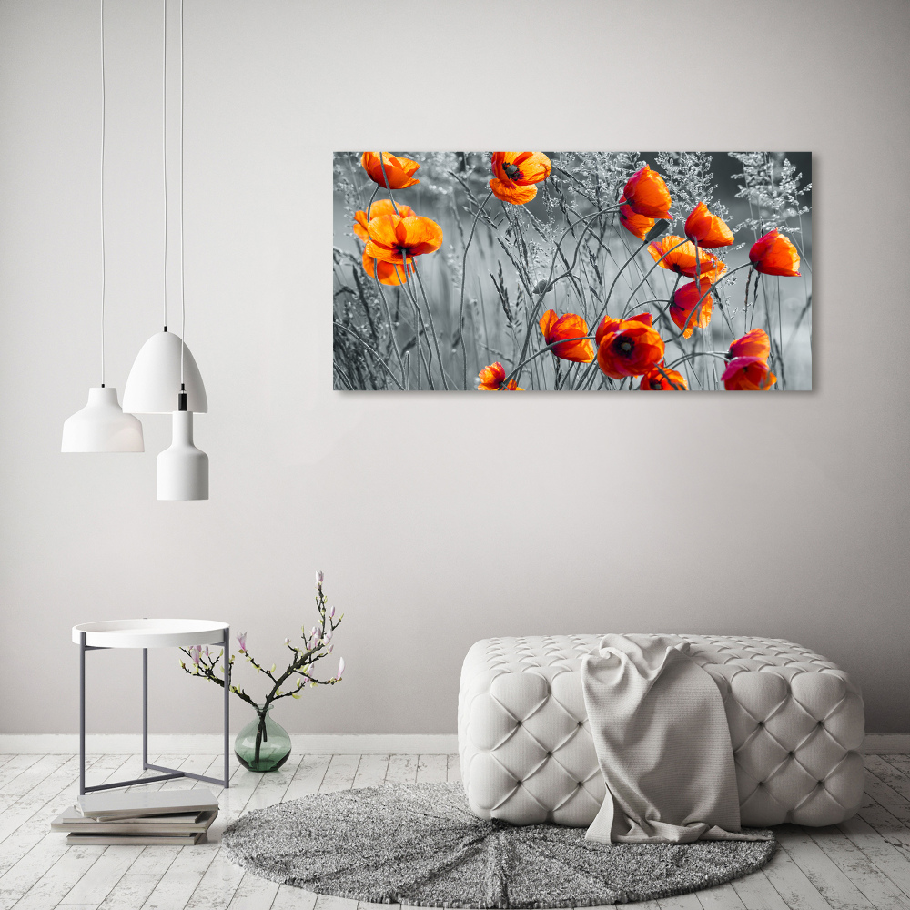 Tableau acrylique Coquelicots des champs