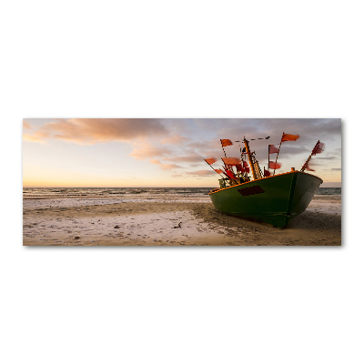 Tableau en acrylique Bateau de pêche sur la plage