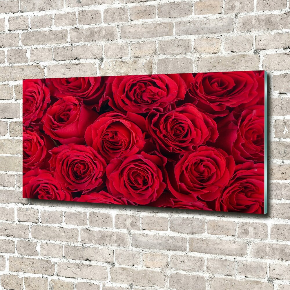 Acrylique tableau Roses fleurs