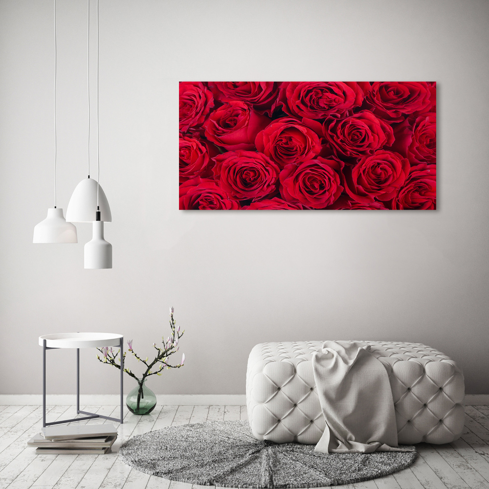 Acrylique tableau Roses fleurs