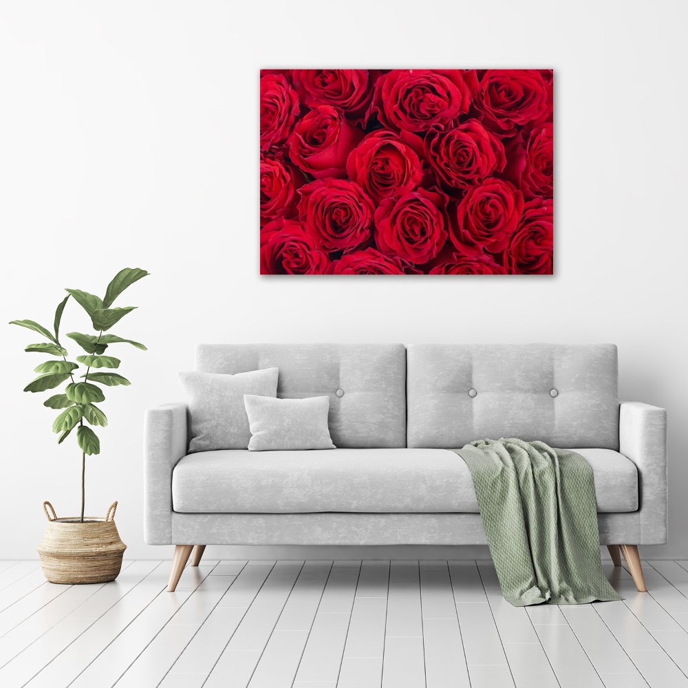 Acrylique tableau Roses fleurs