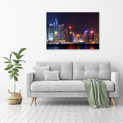 Tableau sur verre acrylique Hong Kong de nuit