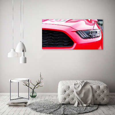 Tableau acrylique Mustang rouge