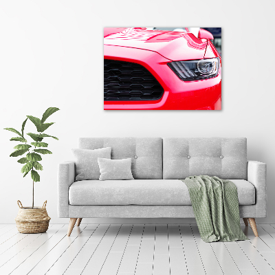 Tableau acrylique Mustang rouge