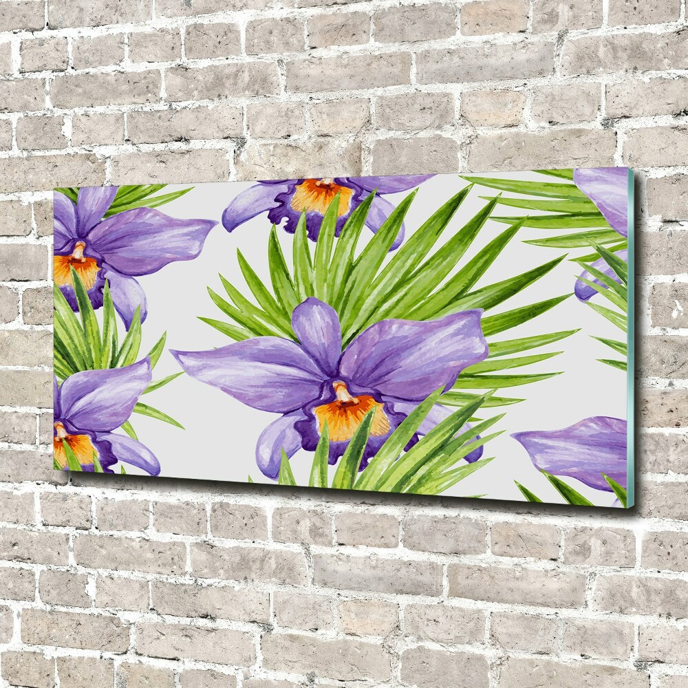 Tableau verre acrylique Orchidées