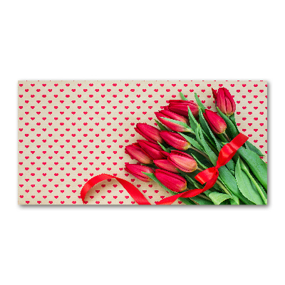 Tableau acrylique Coeurs de tulipes