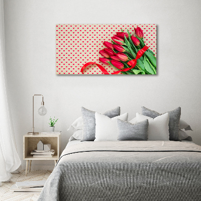 Tableau acrylique Coeurs de tulipes