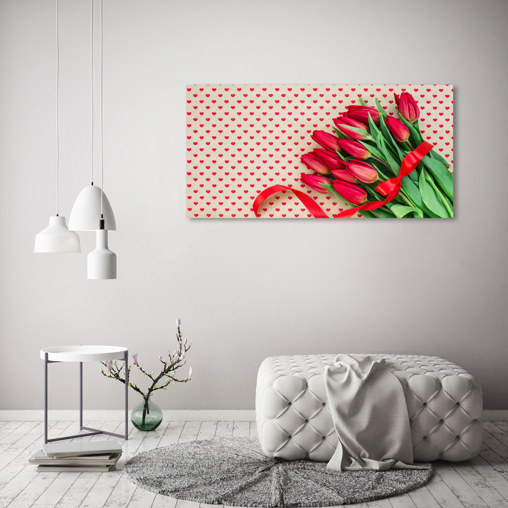 Tableau acrylique Coeurs de tulipes