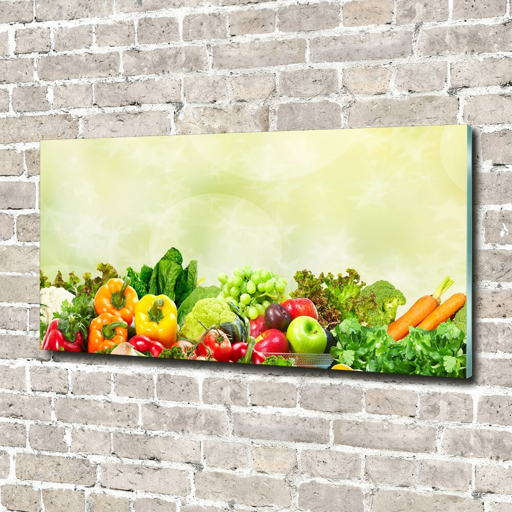 Tableau verre acrylique Légumes