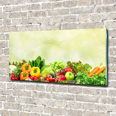 Tableau verre acrylique Légumes