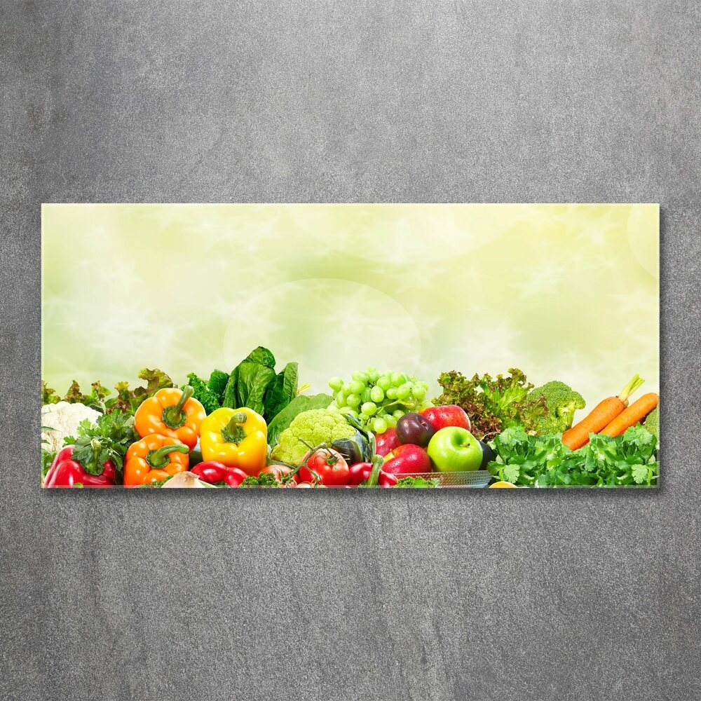 Tableau verre acrylique Légumes