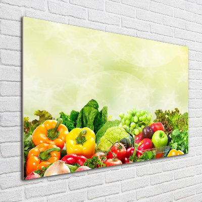 Tableau verre acrylique Légumes