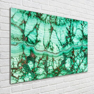 Tableau sur verre acrylique Texture malachite